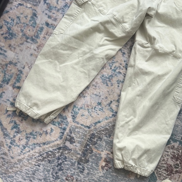 Men's Casual Cargo Pants - Cream - Picture 8 of 10